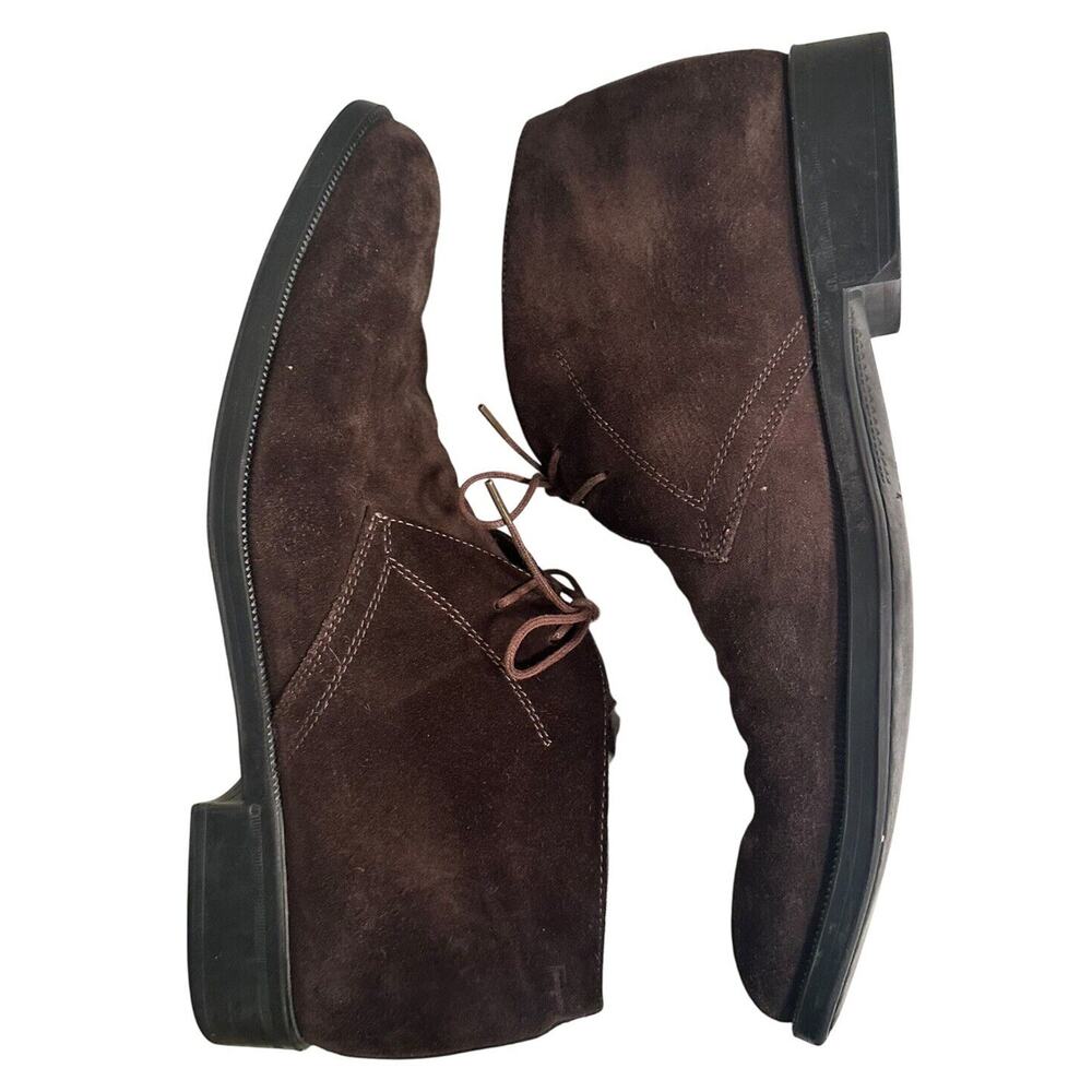 Salvatore Ferragamo Dark Brown Suede Chukka Boots